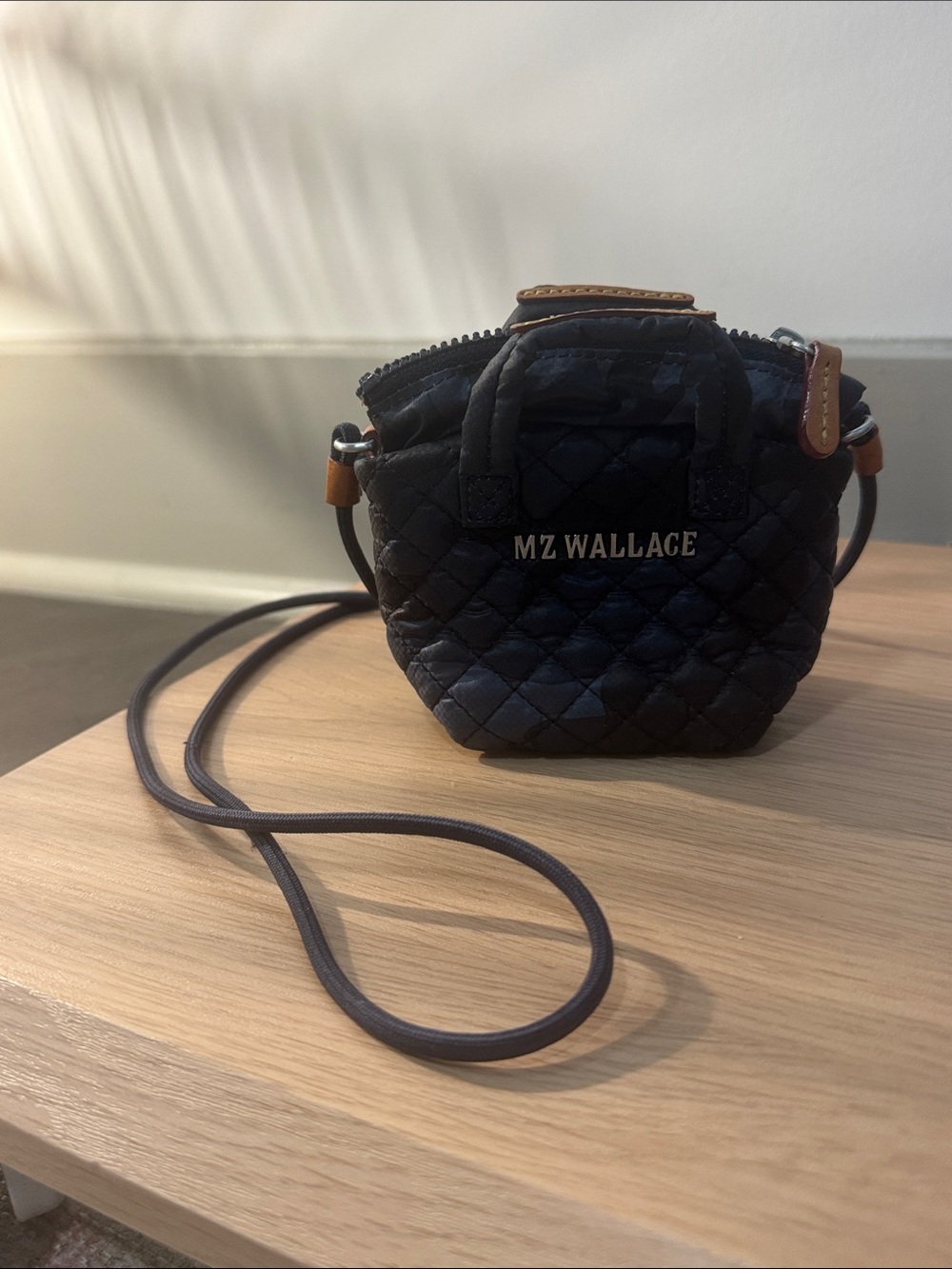 MZ Wallace Black Quilted Mini Crossbody Tote - Picture 3 of 3